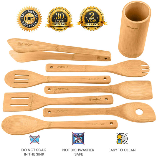 Bamboo Kitchen Utensils Set - Sharp Essence