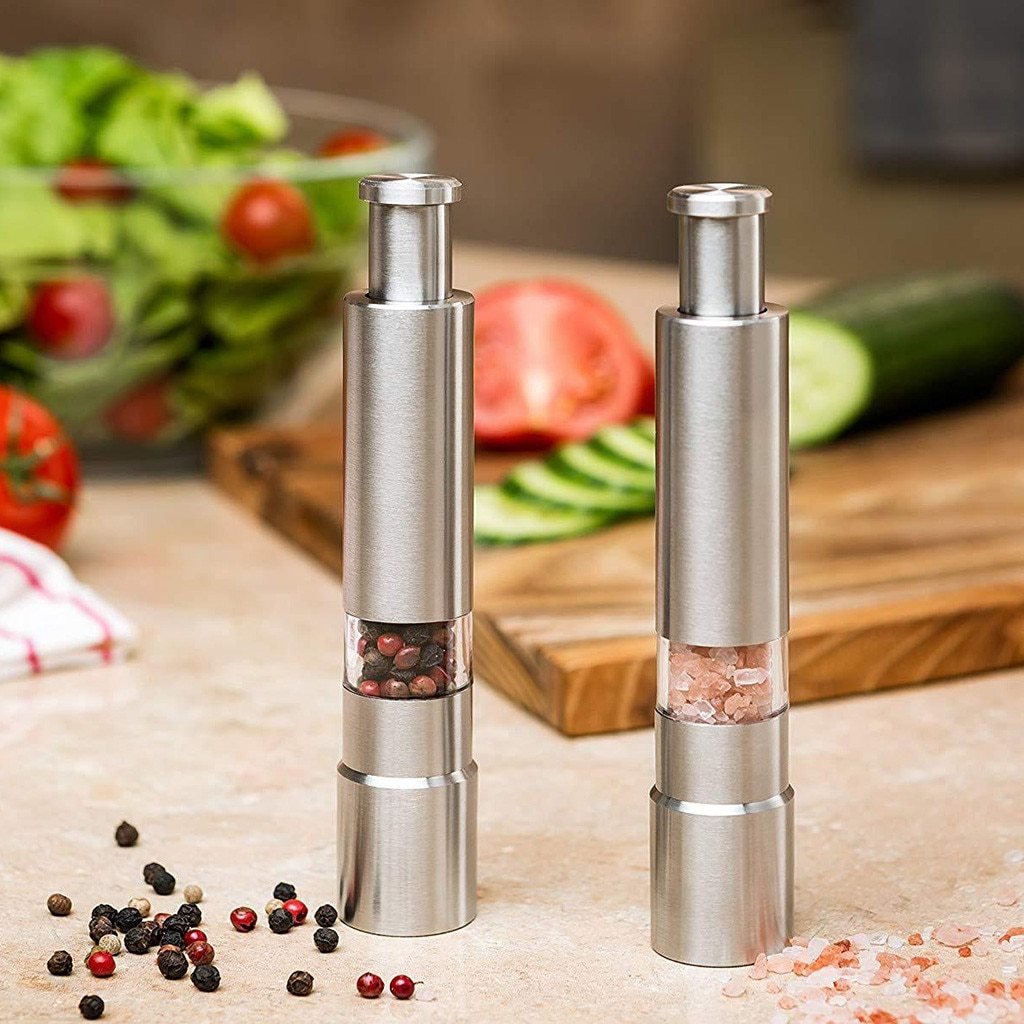 Premium Stainless Steel Salt and Pepper Spice Grinder - Sharp Essence
