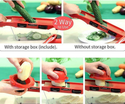 Stainless Steel 6 Blades Vegetable Slicer - Sharp Essence