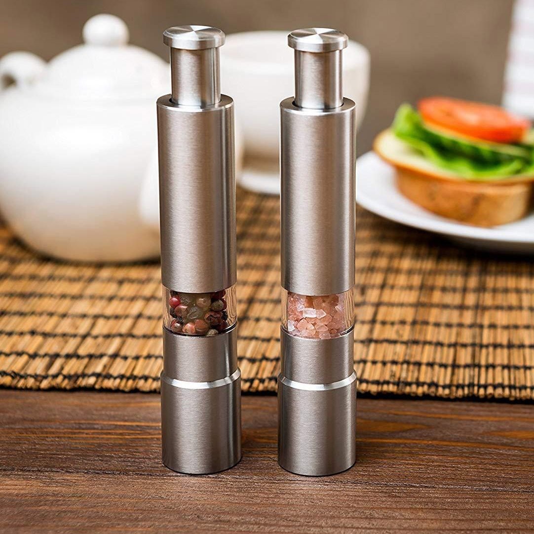 Premium Stainless Steel Salt and Pepper Spice Grinder - Sharp Essence